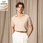 针织短袖 Acme cultum羊绒蚕丝16针海鸥领polo衫 男打底休闲老钱风