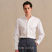 cultum丝光140S纯棉扣领意式 瀑布褶长袖 衬衫 Acme 男休闲正装 衬衣