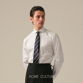 男高级感长袖 Acme cultum纯棉100支温莎领DP免烫白衬衫 商务衬衣