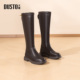大东长筒靴女骑士靴2025冬季 新款 女靴不过膝长靴马丁靴高筒靴子女