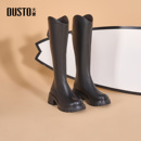 大东长筒靴子女2025新款冬季爆款厚底女靴骑士靴高筒长靴瘦瘦靴女