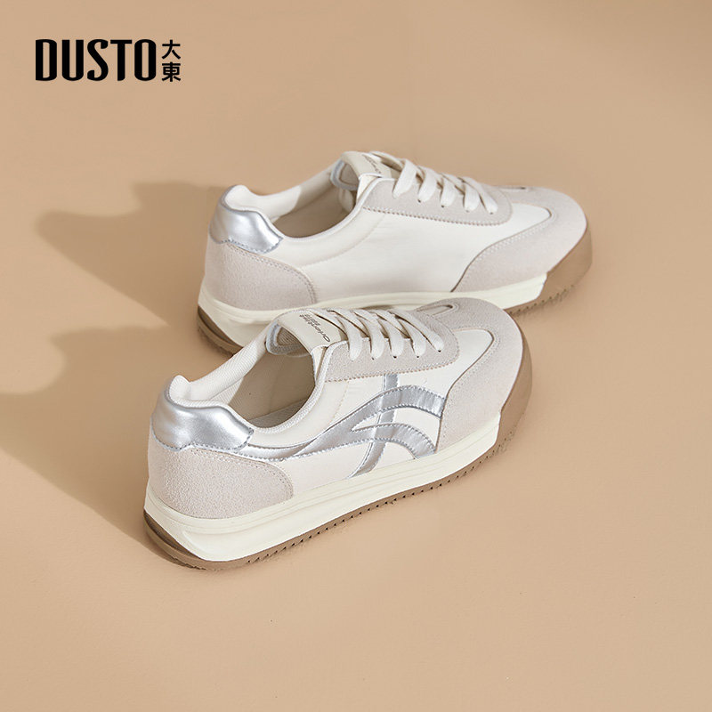 大东休闲小白鞋女款2026新款女鞋春季复古百搭系带阿甘鞋运动板鞋,女鞋,时尚休闲鞋,淘宝优惠券,粉丝福利购,淘宝优惠卷