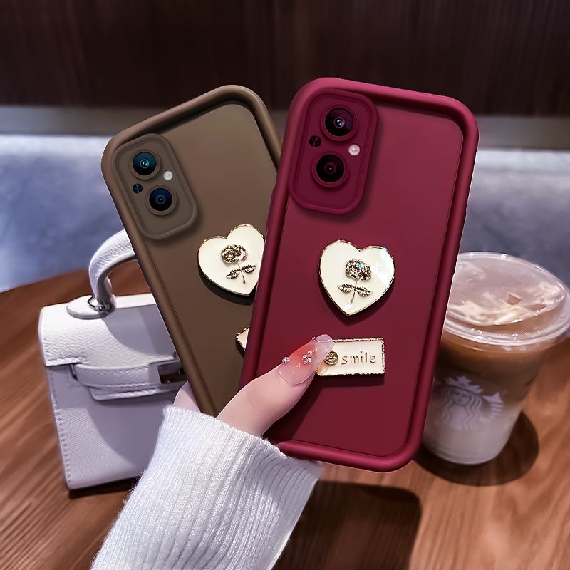 立体爱心适用于OPPOa96手机壳a93s保护套a92s防摔a78镜头全包a72女a52创意a53s高级感不顶膜新款天眼阶梯简约