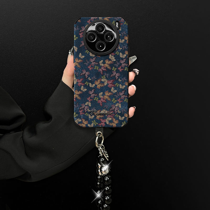 翻毛皮满屏花蝶手机壳