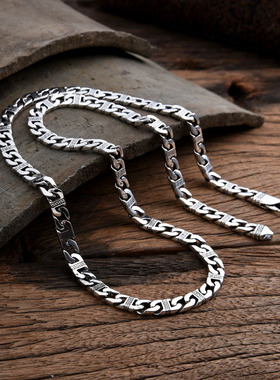 新款回纹牛仔链个性复古风男士朋