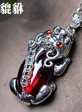新款貔貅吊坠女个性项链男霸气十