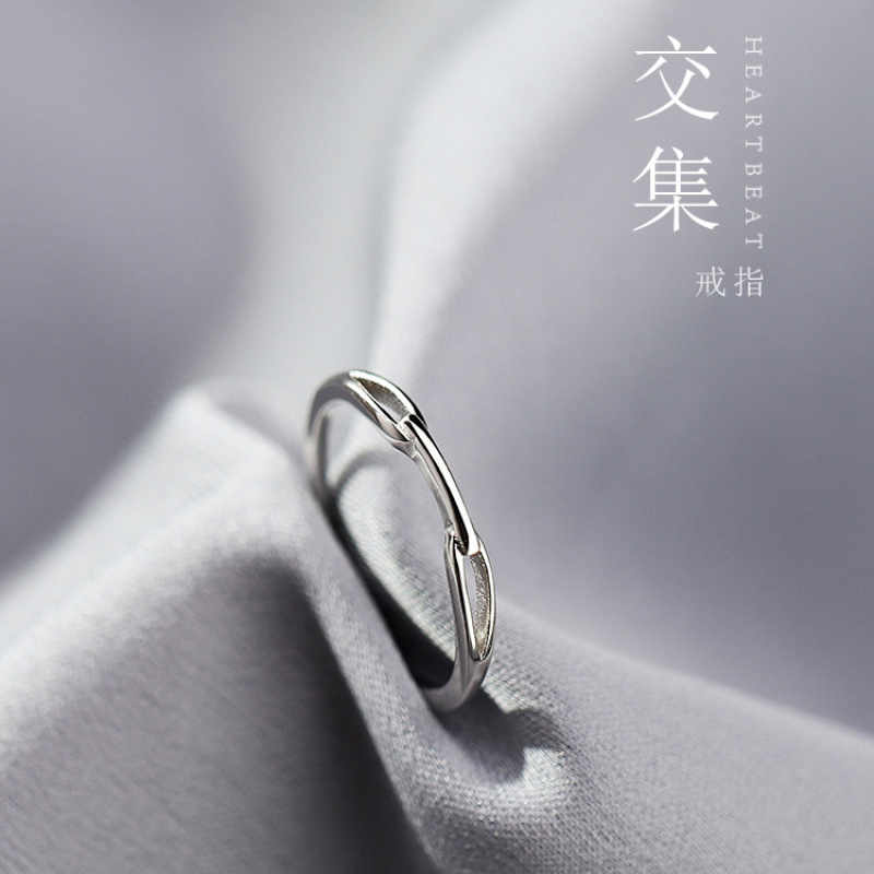 交集戒指女设计感小众高级轻奢in