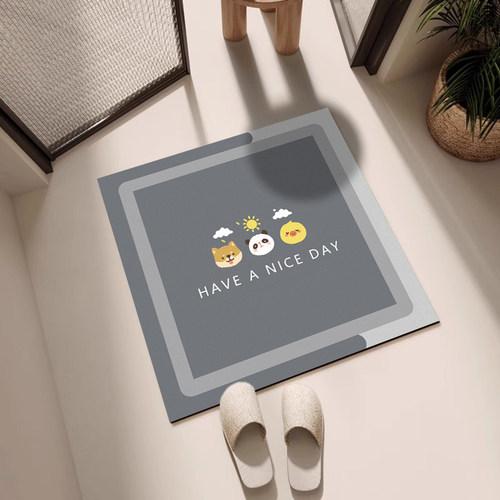 正方形浴室硅藻泥地垫吸水防滑