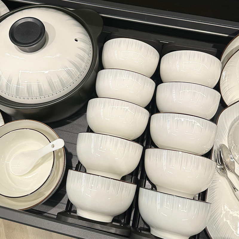 康琴现代简约风釉下彩餐具套装图片