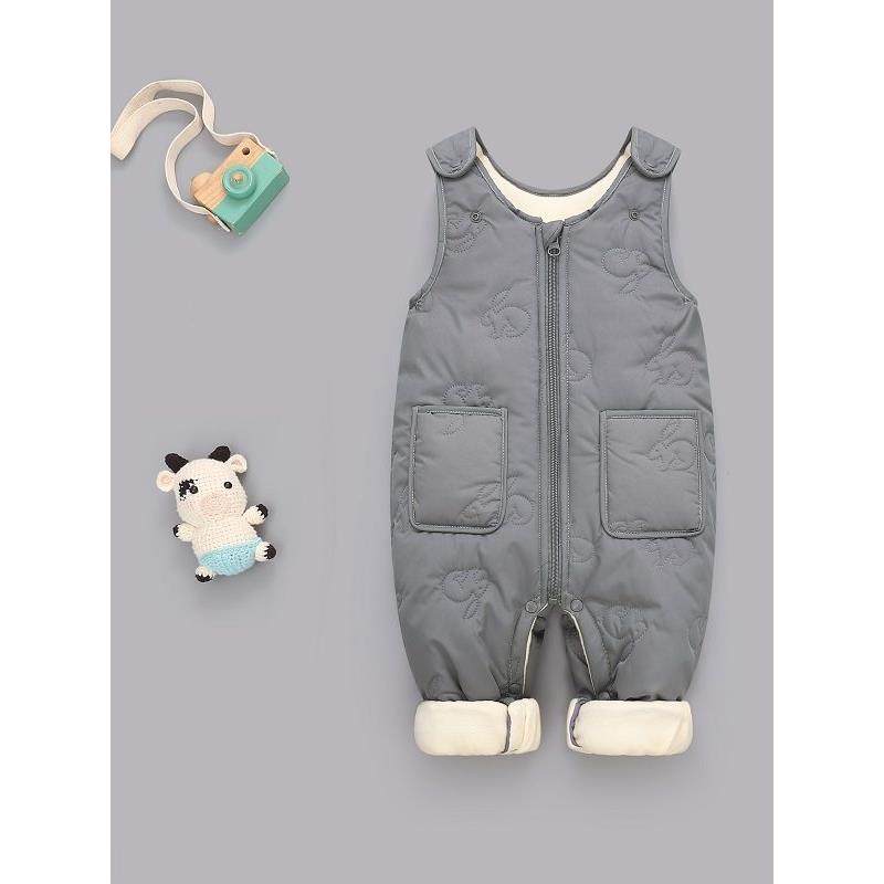 婴儿背带裤春秋冬新生夹棉保暖裤子男女幼儿外穿连体冬装宝宝棉裤