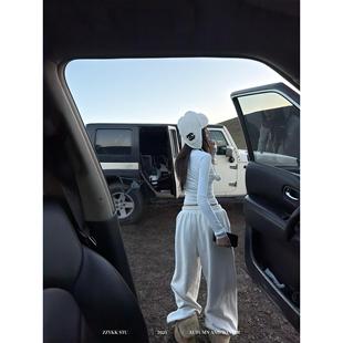 zzykk 暖暖裤王 高克重加绒休闲保暖宽松慵懒卫裤女加长时髦显瘦