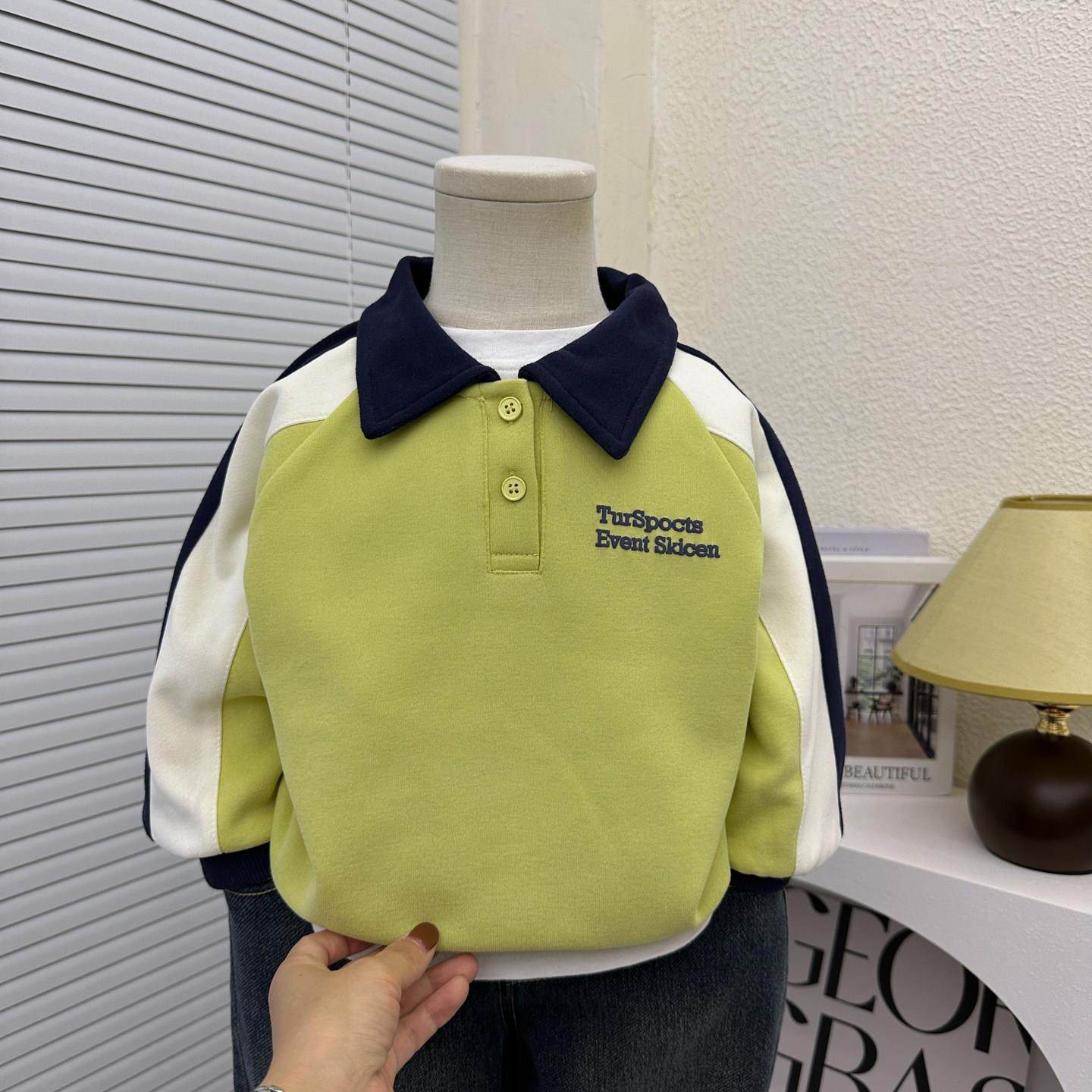 男童春秋翻领卫衣2025新款儿童撞色polo衫长袖秋装中小童洋气上衣,童装/婴儿装/亲子装,儿童POLO衫,淘宝优惠券,粉丝福利购,淘宝优惠卷