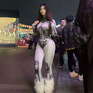 万圣节cos服成人机器人服装科技感角色扮演机械姬赛博朋克女装