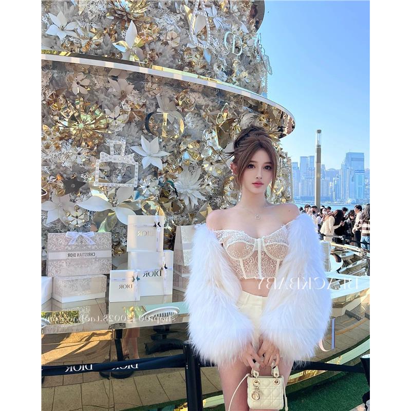 BLACKBABY纯欲吊带性感蕾丝透视修身小心机辣妹纯欲短款背心上衣