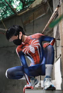 cos服紧身衣成人全套纳米战衣成人儿童蜘蛛侠皮套男女儿童莱卡sp4