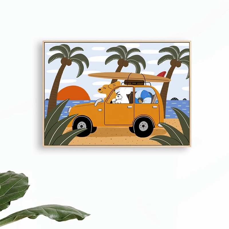 北欧电表箱装饰画 画盖板遮挡电闸盒配电箱ins风可爱简约免打孔挂