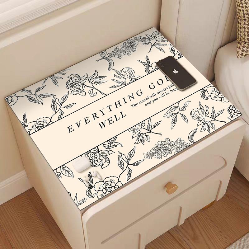 简约床头柜硅藻泥垫防晒桌面垫吸水防尘洗衣机盖布卧室写字台垫