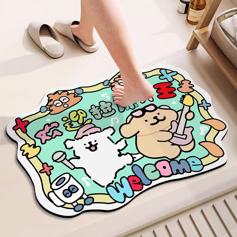 拉屎大王浴室速干硅藻泥防滑脚垫