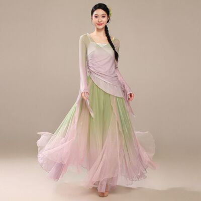 古典舞练功服仙气飘逸舞蹈表演服