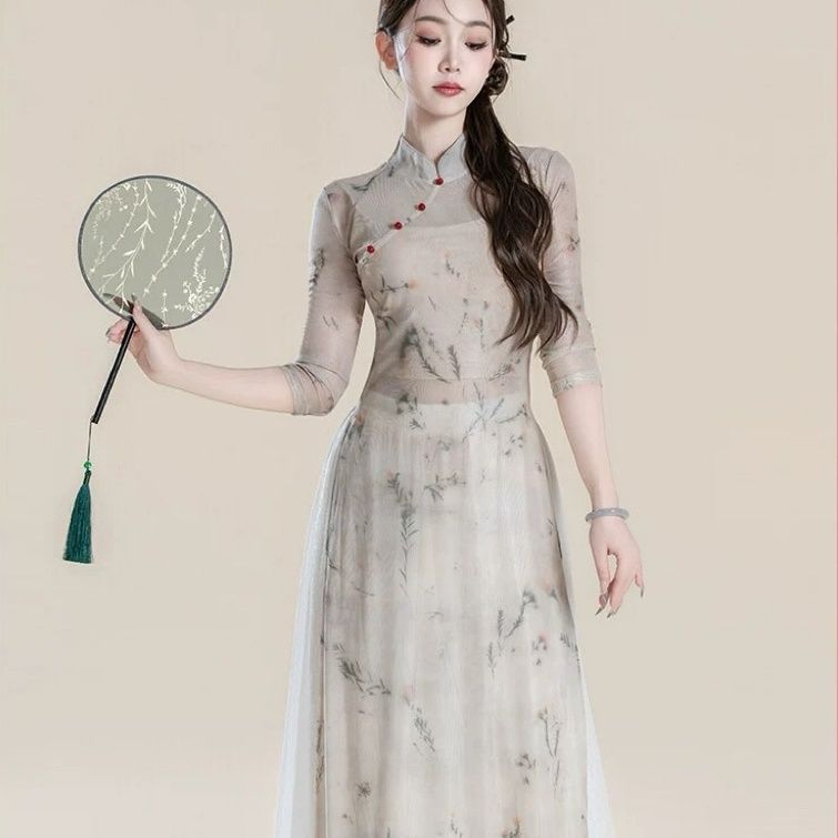 新款古典舞蹈服新中式旗袍练功服