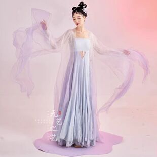 【异色瓣蕊惜惜】无艺之艺古典舞表演服仙气渐变连衣裙一朵大左左