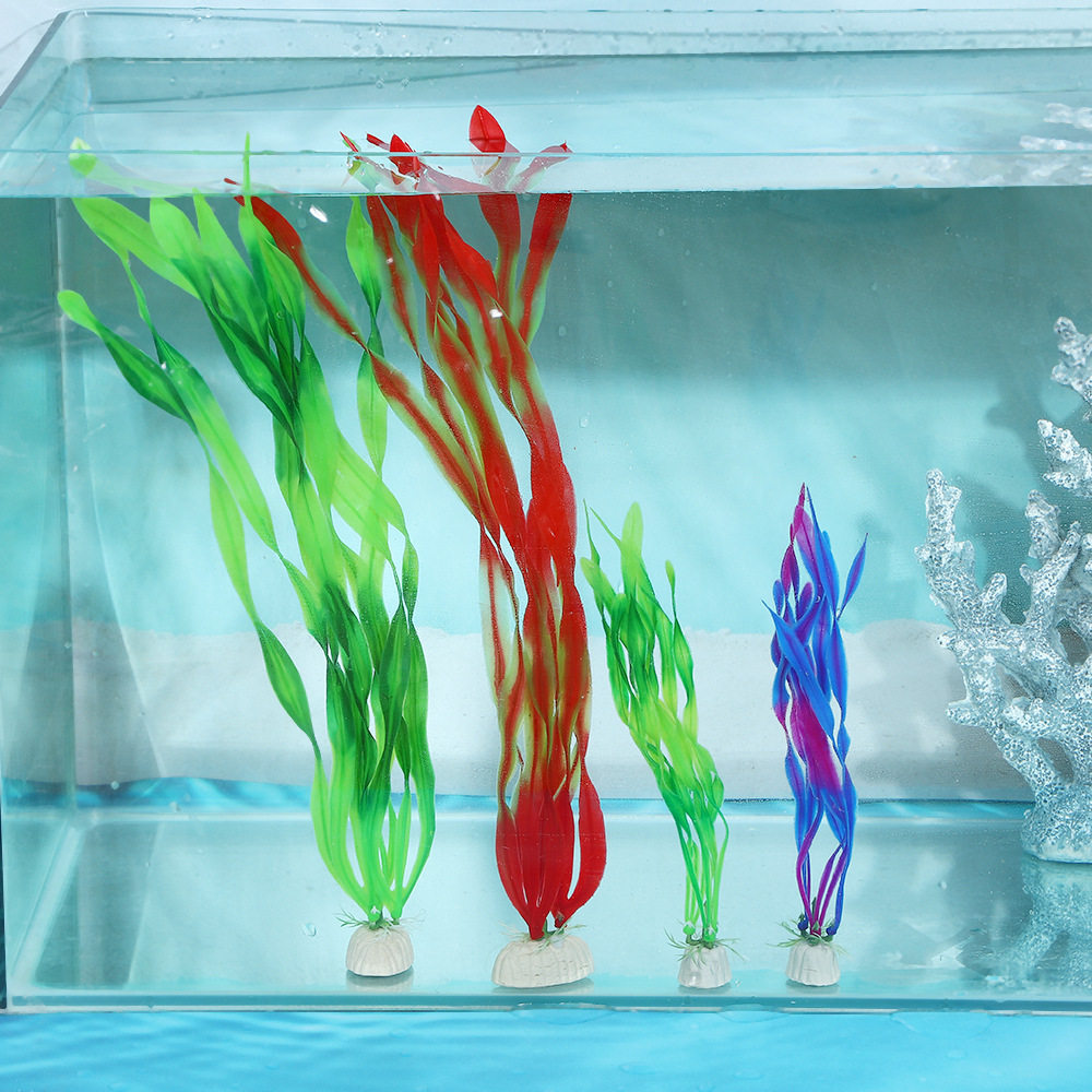 水族用品塑料仿真水草植物摆件懒人鱼缸造景柔软假海草布景小
