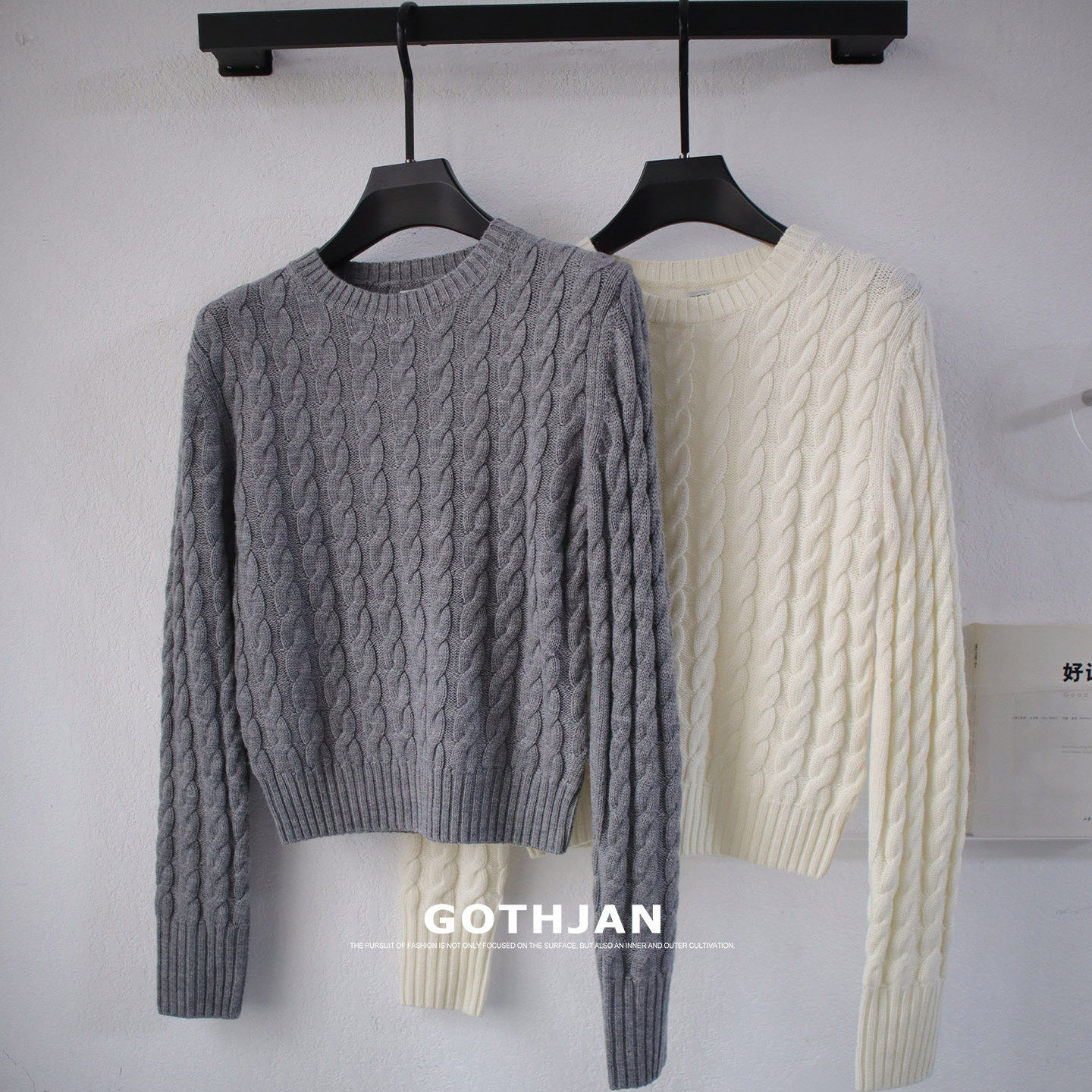 100%纯羊毛衫女圆领麻花针织衫2025秋冬新款宽松显瘦毛衣打底上衣,女装/女士精品,毛针织衫,淘宝优惠券,粉丝福利购,淘宝优惠卷