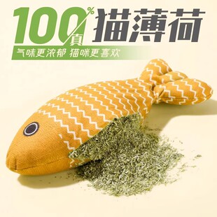猫玩具猫薄荷特大仿真鱼自嗨解闷幼猫逗猫磨牙猫咪麻布鱼宠物用品