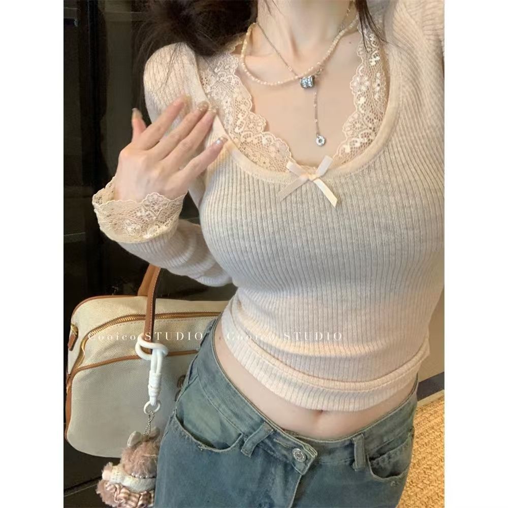 独特漂亮修身打底针织衫