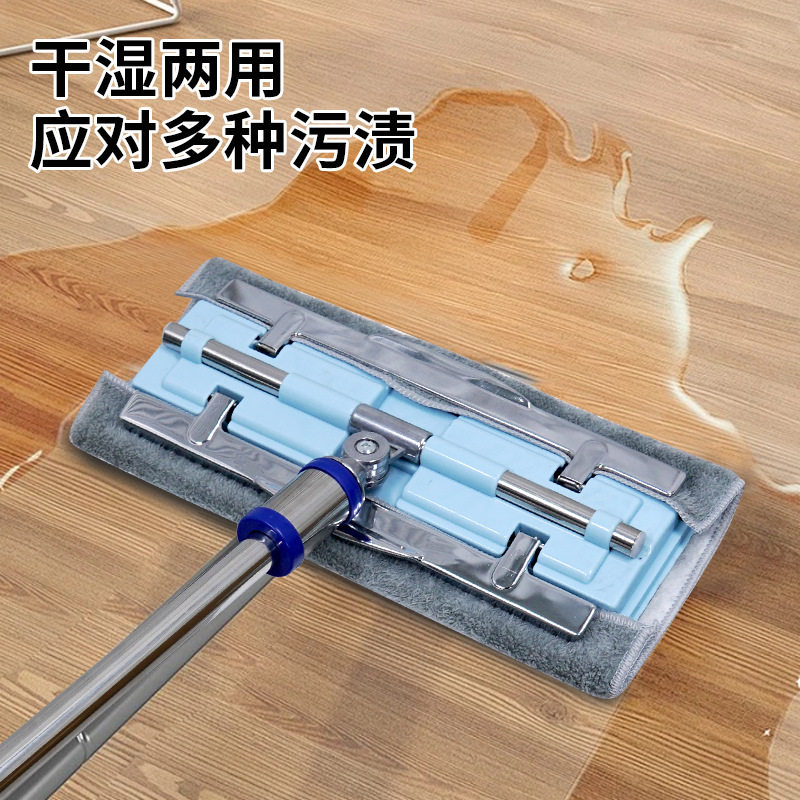 家用夹布拖把平板一拖净