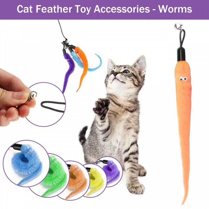 逗猫棒毛绒玩具羽毛替换