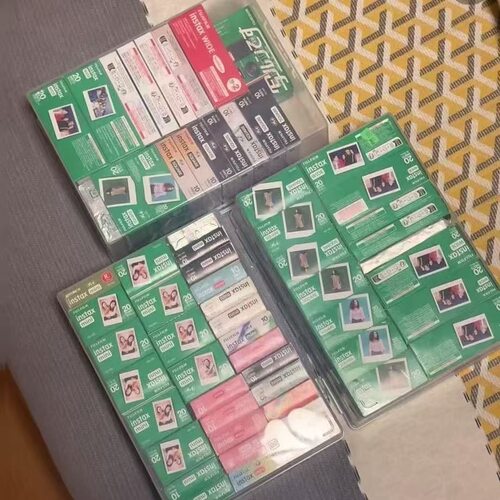 拍立得相纸收纳盒加厚透明桌面收纳盒大容量翻盖防水一体家用整理