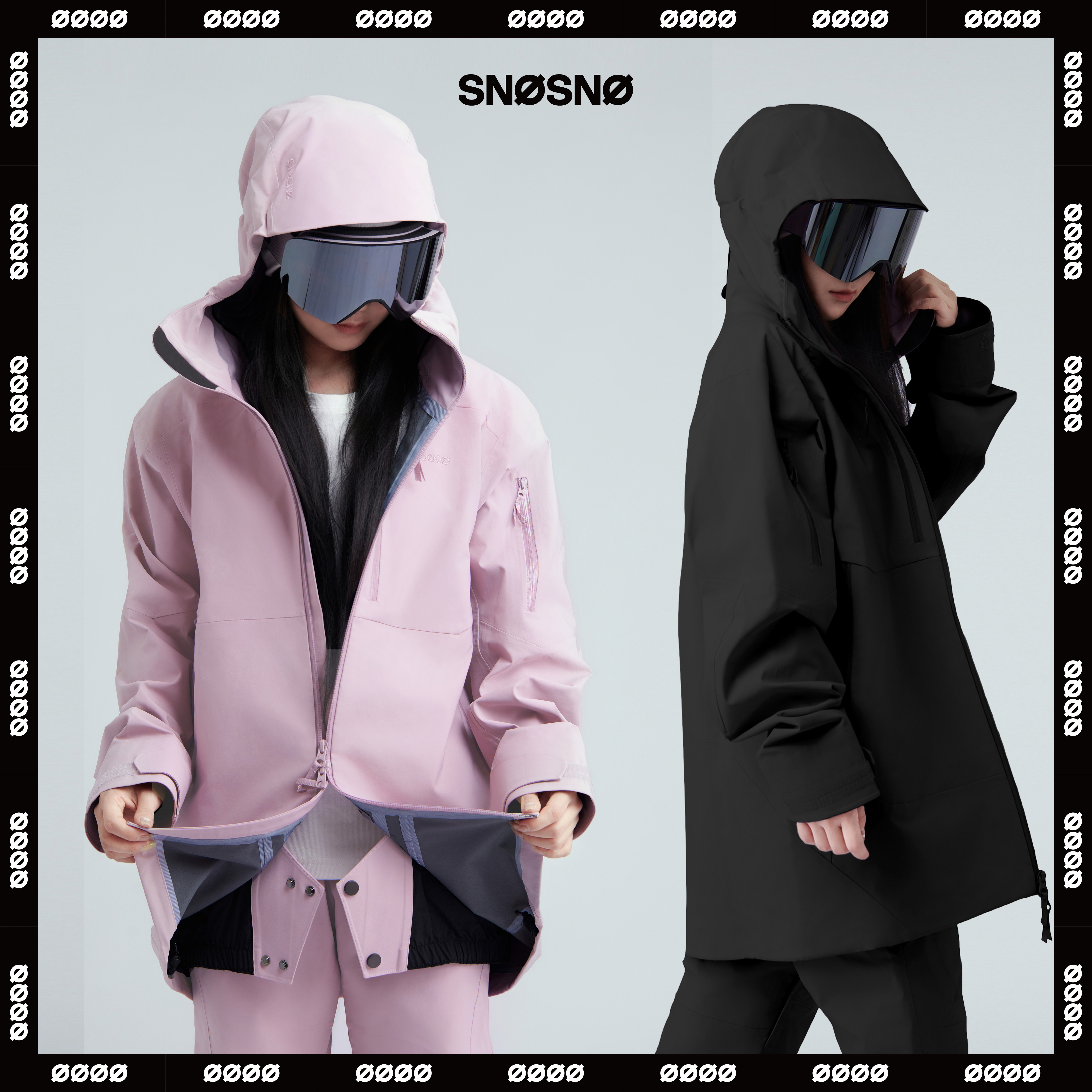 SNOSNO滑雪服外套冲锋衣2024新款