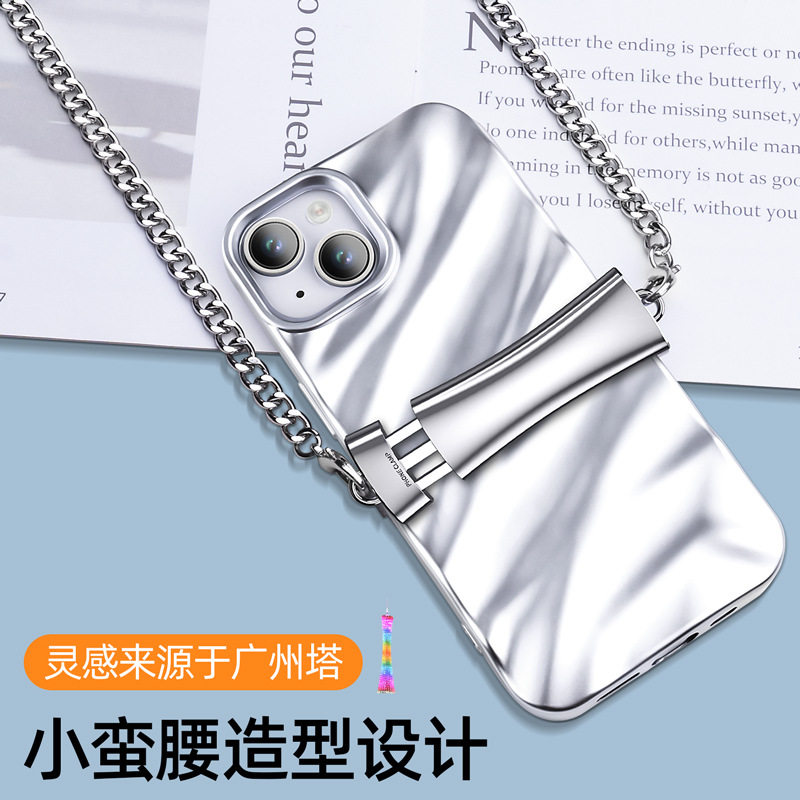手机背夹扣背带链夹子金