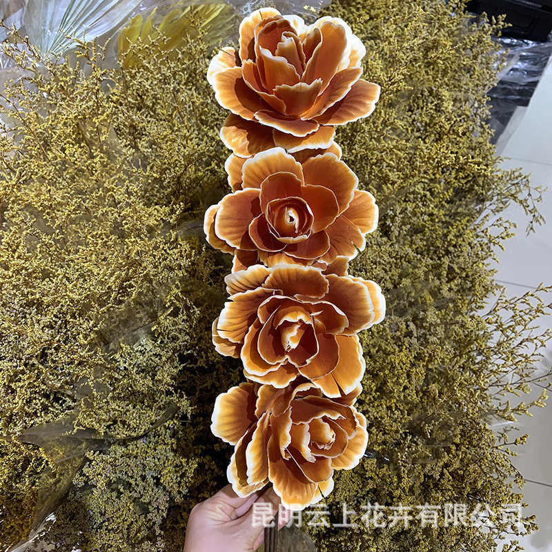 亚洲牡丹干花花束手工木