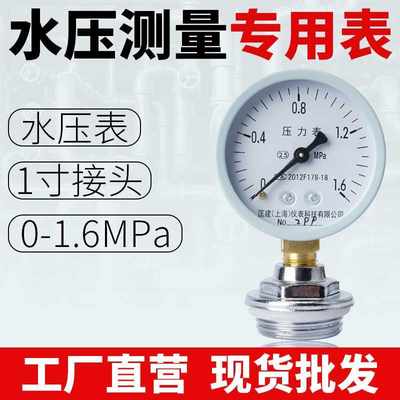 力表Y60普暖通水压表气压压气泵家用地自来水打压压力表配套