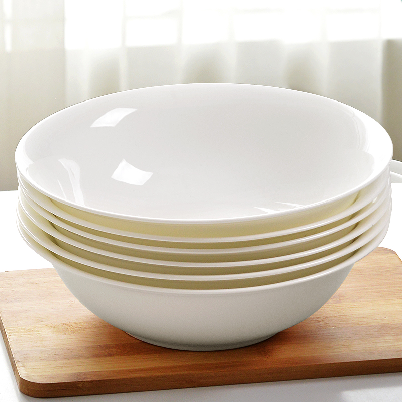 纯白简约家用骨瓷斗碗面碗