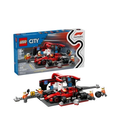 【甄选】乐高玩具法拉利 F1赛车维修站：60443