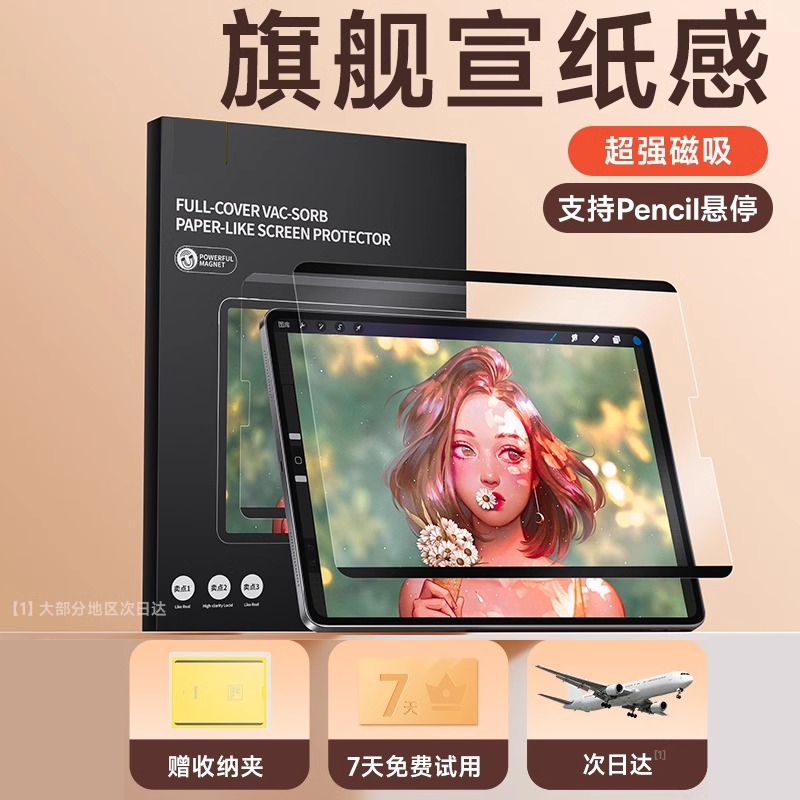 适用小米平板6spro类纸膜6pro平板钢化膜mipad5pro磁吸可拆卸12.4英寸新款mi pad6max磨砂绘画书写11贴膜保护-封面