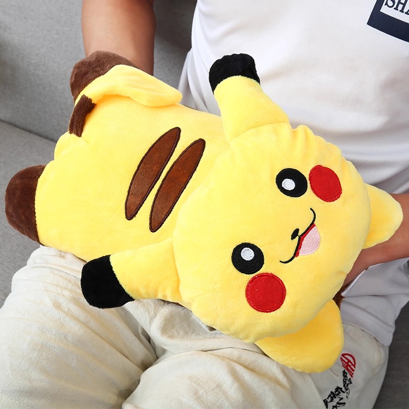 卡通热水袋充电式暖手宝毛绒可爱敷肚子暖宝宝防爆暖水袋注水冬天