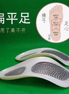 扁平足足弓支撑垫 成人足弓矫正鞋垫 平底足专用鞋垫 足部塌陷训