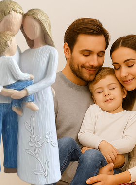 新款我们的礼物树脂礼品摆件家庭装饰品跨境热卖一家人工艺品礼物