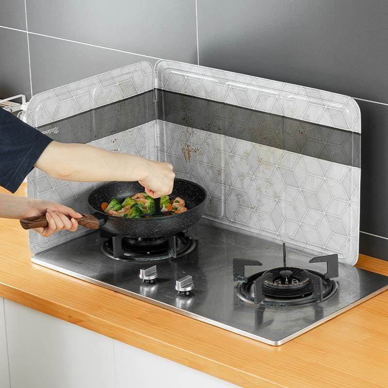 日本进口精工厨房挡油板炒菜防油溅隔热煤气灶台集成灶隔热挡板