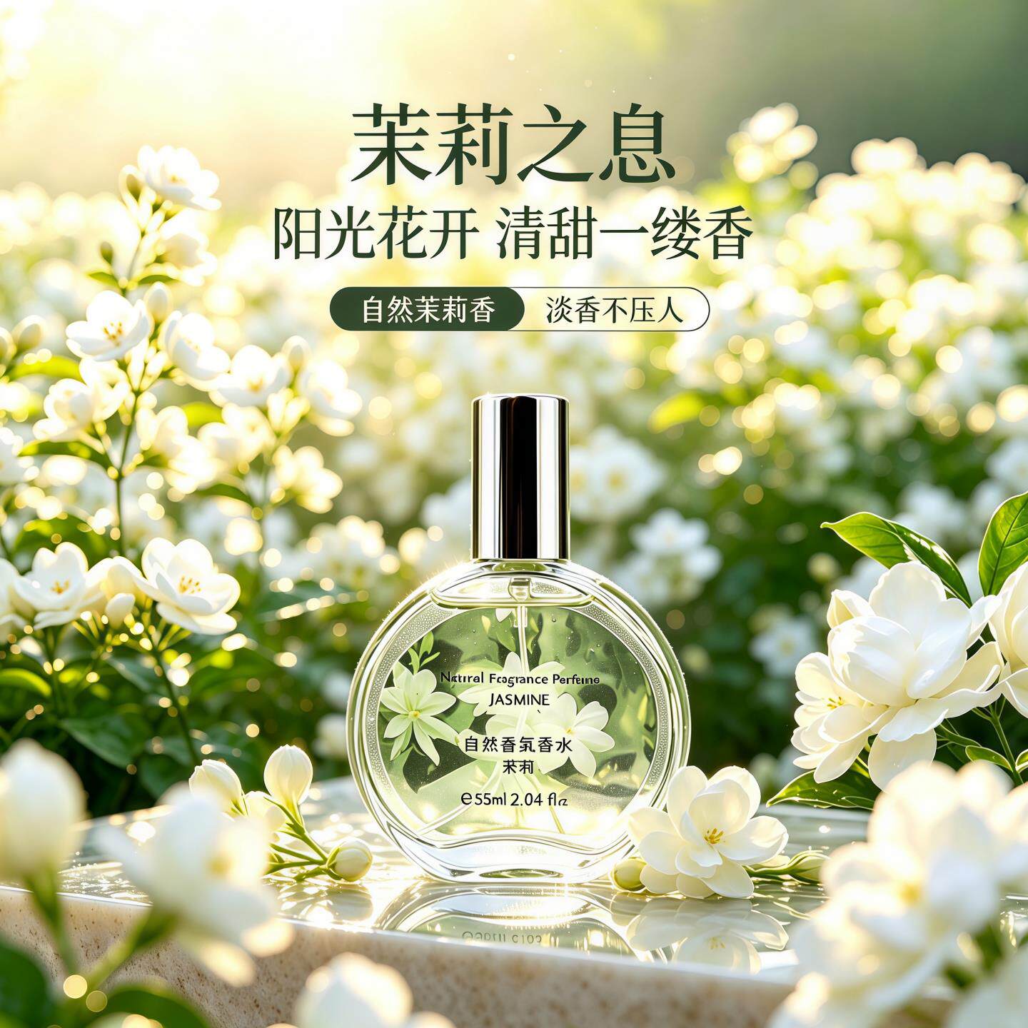 被问爆了!温柔茉莉花香水桂花玫瑰栀子花香调小众香薰通勤持久