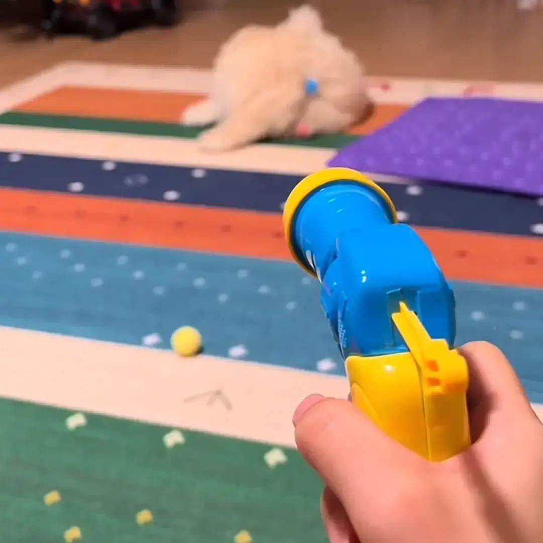 猫狗发宠物无玩具毛射绒球手枪枪器互动解闷逗猫静电沾身RW-无