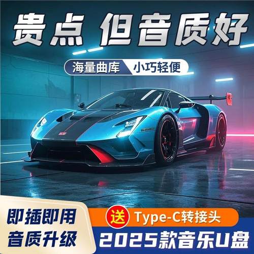2025豪华版音乐U盘歌单音质全新升级车载优盘正版授权进口芯片抖