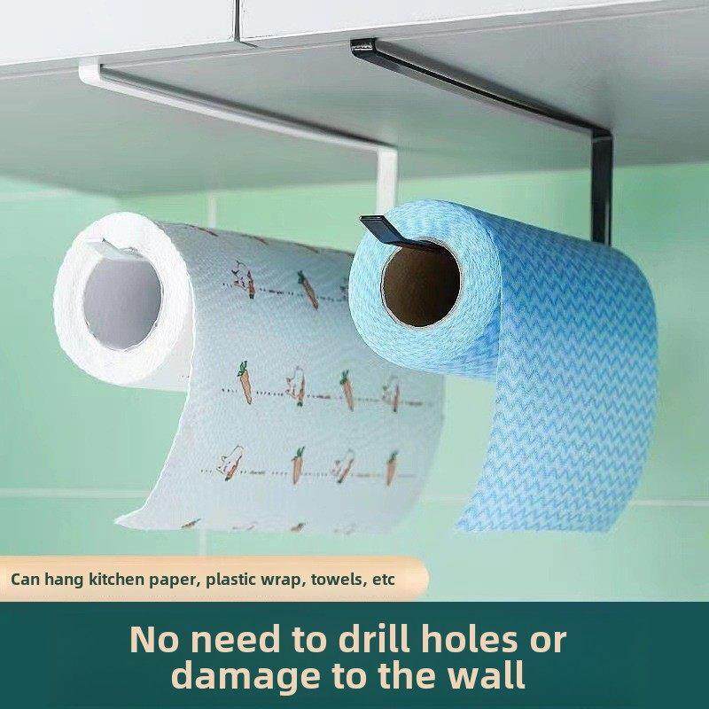 厨房壁柜免打孔卷纸巾架橱柜储物架懒布保鲜膜铁储物架,收纳整理,纸巾架,淘宝优惠券,粉丝福利购,淘宝优惠卷