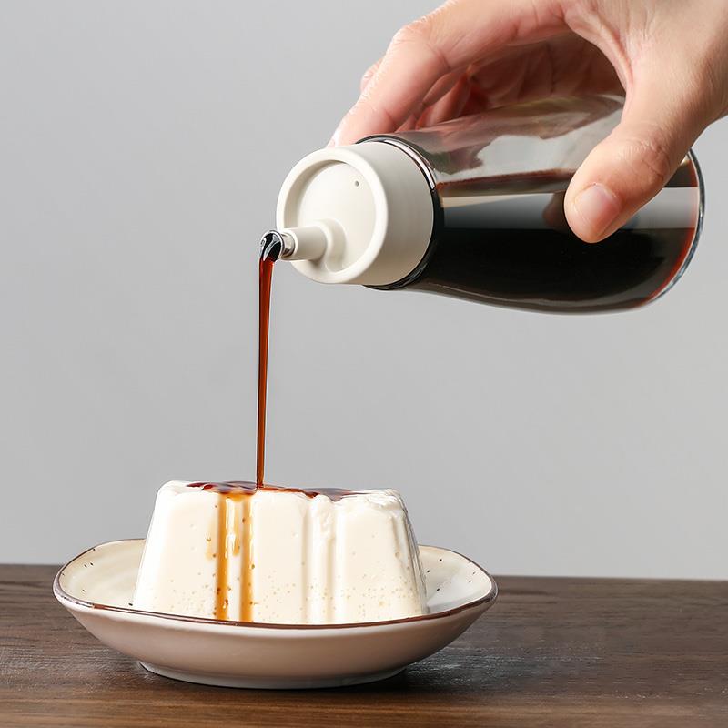 日式玻璃酱油瓶厨房家用食品级生抽醋调料瓶香油瓶分装专用小油壶