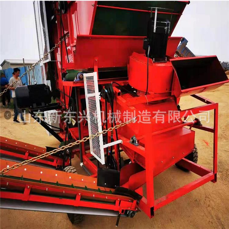 摔大干湿用花生摘果设备 大型两排杂型花生摘果机GHC自动装袋果