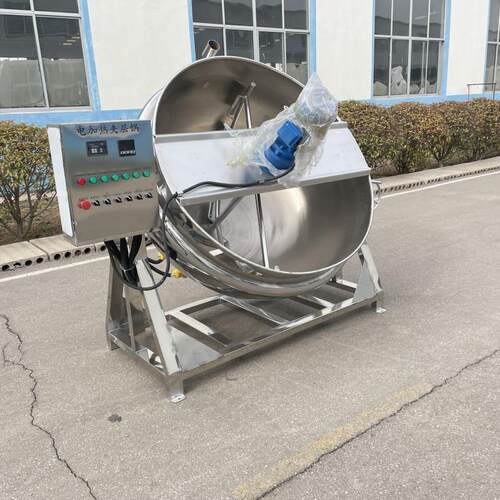 魔芋凉粉锅搅拌夹层炒锅熟食鸭脖卤XKB煮锅  火底料料机
